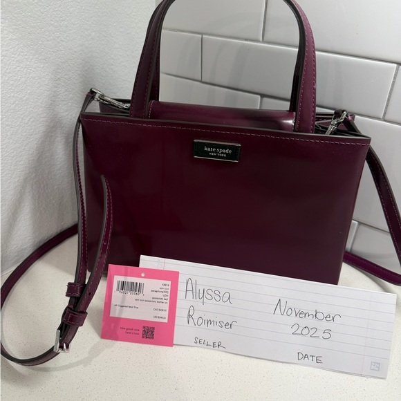 Kate Spade Deep Burgundy Crossbody “Sam” Bag